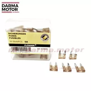 Flosser Sekring Mini Sekering Tancap DX Fuse Mobil Motor 5A Amber