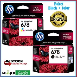 Paket Tinta HP 678 Black dan Color - Tinta Hp 678 Black Color