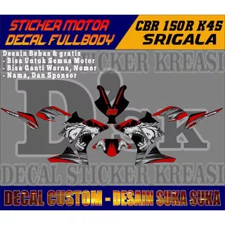 decal cbr 150r k45 decal cbr k45 lokal stiker cbr k45 stiker motor cbr k45 srigala