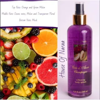 CHAMPAGNE BODY MIST CRAZY FRUITY 260ML.