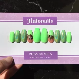 Press on nails hologram series/fake nail nails premium/kupal/kuku palsu wedding