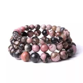 Gelang Batu Alam Natural Ruby Pink Borneo, Original Stone