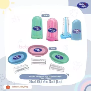 Baby Safe Finger Toothbrush and Gum Massager/Sikat Jari Silikon untuk Lidah Gusi Gigi Bayi