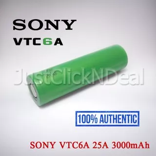 Baterai 18650 Sony VTC6A 25A 3000mAh Authentic Mecha Mechanical Mod Vape Vapor