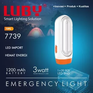 LUBY L-7739 Lampu Emergency LED 3 Watt 1+20 LED SMD