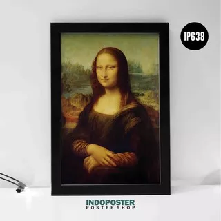 Poster Lukisan Repro Monalisa Leonardo Da Vinci A3 45x30cm