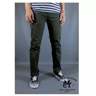 Celana Chino Pria - Green Army - Good Quality