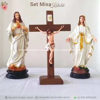 Paling Murah Patung Bunda Maria 30Cm/Patung Yesus 30Cm/Taplak Misa Katolik/Set Misa 013