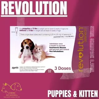 REVOLUTION KITTEN & PUPPY / OBAT KUTU KUCING / OBAT KUTU ANJING / REVOLUTION 0,25ML