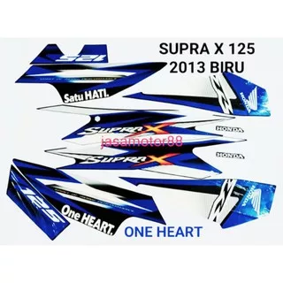 LIS STRIPING STIKER HONDA SUPRA X 125 THN 2013 BIRU