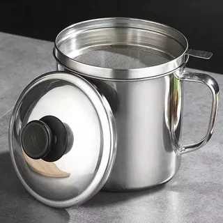 Oil Pot Stainless Steel - Tempat Saringan Minyak Ukuran 1,2 L