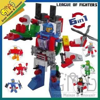 Brick lego KW Robot 2in1 mainan anak cowo edukasi league of fighters