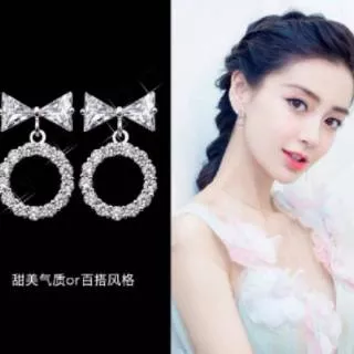 012 Anting Korea Pita Bulat Silver 925