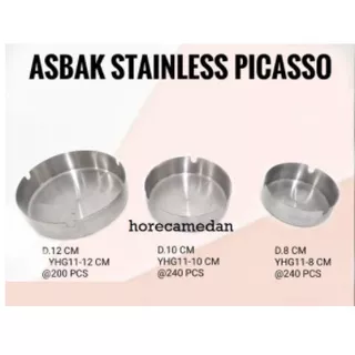 Asbak stainless steel tebal / asbak bulat stainless / asbak besi