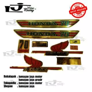 Striping c70 stiker c70 strip c70 sticker honda c70 warna gold