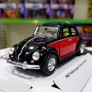 Miniatur Mobil VW Beetle Hitam Door Colour Diecast Kinsmart 1 32