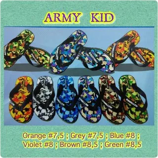 GROSIR 6 PASANG Sandal Japit Swallow Army KIDS/ Sandal Swallow Anak