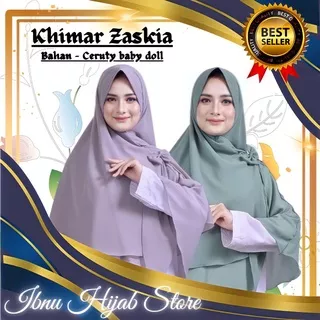 Khimar ceruty jilbab khimar 2 layer ceruty babydoll jumbo hijab jilbab syari 2 layer khimar zaskia