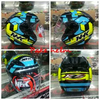 HELM NHK R6 CUBE BLACK YELLOW HELM NHK HALF FACE NHK R 6