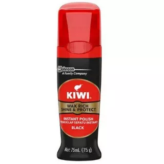 KIWI Shine & Protect Instant Polish Black 75ml - Semir Sepatu - Hitam Cair 75ml