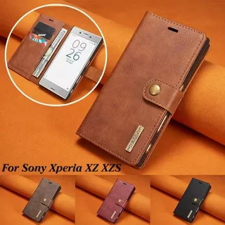Sony Xperia XZS XZ S Wallet Premium Leather Flip Cover Casing Case Dompet Kulit Slot Kartu Original