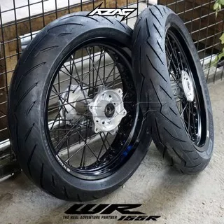 BAN SET WHELSET WR 155 BAN FIRELLI RING VELG TK RACING 17 300/350 110/70 150/60 SUPERMOTO