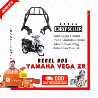 Bracket Breket Braket Behel Begel Box Jok Motor Yamaha VEGA ZR Hitam Tebal Murah