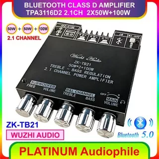 TPA3116 Bluetooth Amplifier Class D 2.1CH 2x50W+100W ZK-TB21 Original Wuzhi Audio