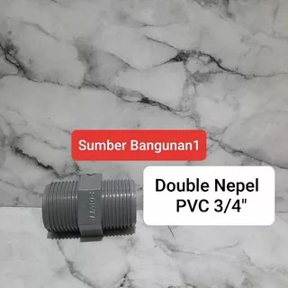 Double Nepel PVC 3/4 dobel drat plastik 3/4