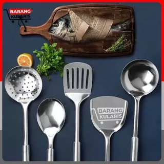 BKL - Sodet Stainless Steel Set Sutil Penggorengan Spatula Irus Centong Kuah Sendok Sayur