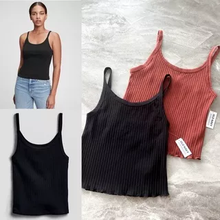 Oldnavy Basic Ribbed Tank - Cami Tanktop - Ruffle Camisole Tank Top Wanita - Original Branded