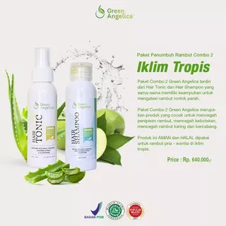 Green Angelica Paket Combo 2 Penumbuh Rambut Rontok, Obat Rambut Rontok, Penumbuh Rambut 100% AMAN