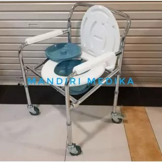 Commode Chair Kursi BAB & Mandi Dengan Roda Original Sella