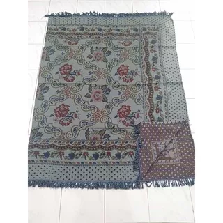 Hambal kain rajut, soft blanket, warna biru uk 180x280