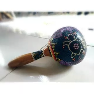 Souvenir Oleh oleh khas Bali /alat musik Marakas batok kelapa