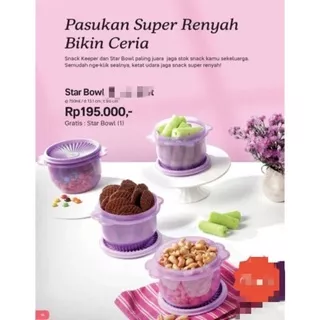 promo agustus2021!! tuppy star bowl 750ml eceran 1pcs hk48k