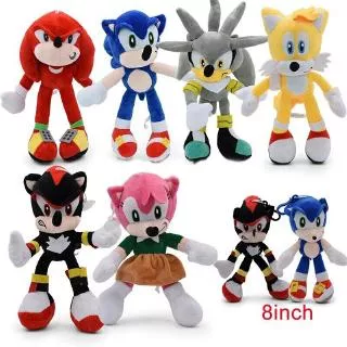 Boneka Plush Model Sonic The Hedgehog Shadow Amy Rose Dengan 6 Gaya