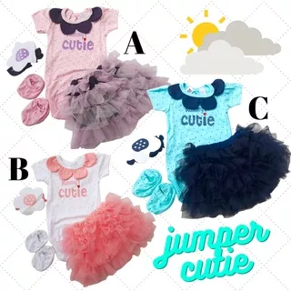 Jumper Cutie Rok Bandana Sepatu Fashion Anak Bayi Perempuan Cewek Baby Girl L507 Pink Tutu MH