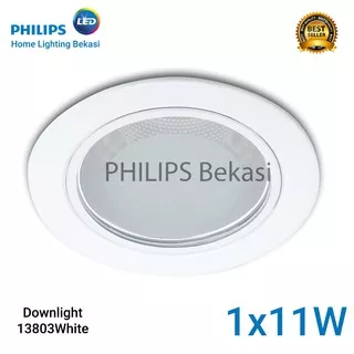 Philips Lampu Downlight 3.5 inch 13803 White Cover Glass