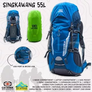 TAS CARRIER CO-TREK CO TREK SINGKAWANG 55 LITER ORIGINAL RANSEL GUNUNG TAS PENDAKI GUNUNG