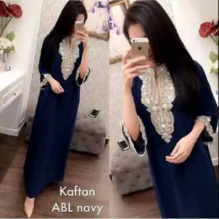 Kaftan abl payet nagita syahrini bordir sifon ceruti kualitas grade A navy marun hijau putih  hitam