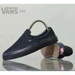 Sepatu Vans shoes black hitam sepatu cowok pria laki size ukuran 39 40 42 43 canvas kanvas sol karet