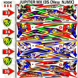 JUPITER MX (Jupiter Mx 135 New  NJ MX) STRIPING DECAL VARIASI YAMAHA RK-B