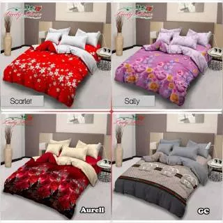 Sprei Lady Rose internal King 180x200 Queen 160x200 GC Grey Matrix LV Arrow Candy Oscar Paris Sally