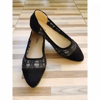 Flatshoes Brukat bludru Blink / Zahra Flatshoes Brukat AG04 / Hampers Sepatu / Kado Sepatu / Gift