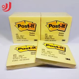Post-it 3M 654 (3 IN x 3 In / 76mm x 76 mm) Sticky Notes Post it