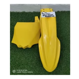 spakbor dan papan nomor KX 85 Kuning