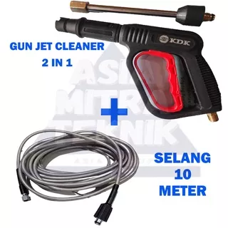 PAKET 2IN1 KDK Gun SELANG/SLANGJet Cleaner Pendek Plus Selang Jet Cleaner 10m