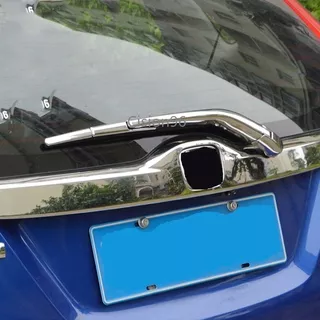 4pcs Strip Cover Trim Wiper Kaca Belakang Mobil Bahan Abs Chrome Untuk Honda Jazz Fit Gk 2014-2020 Gen 3