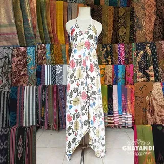 Gaun Panjang Wanita White Piramid  Long Dress motif batik dress panjang dress batik